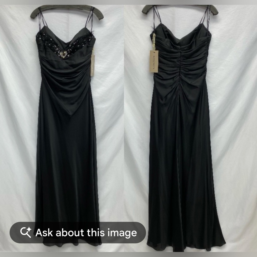 NWT MIGNON SZ 6 Black Evening Gown